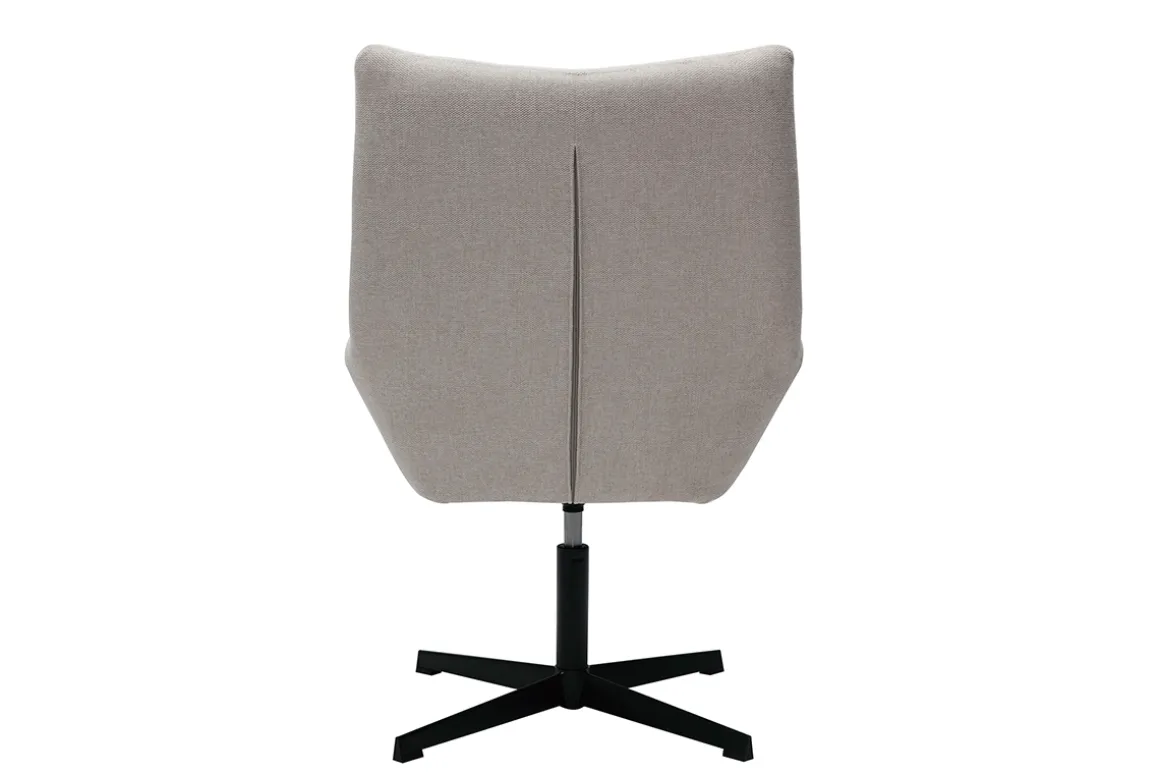 Best Miliboo Sillón de diseño giratorio de tejido efecto aterciopelado texturizado beige KING