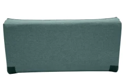 Shop Miliboo Sillón de dos plazas convertible en tela verde gris SALLY
