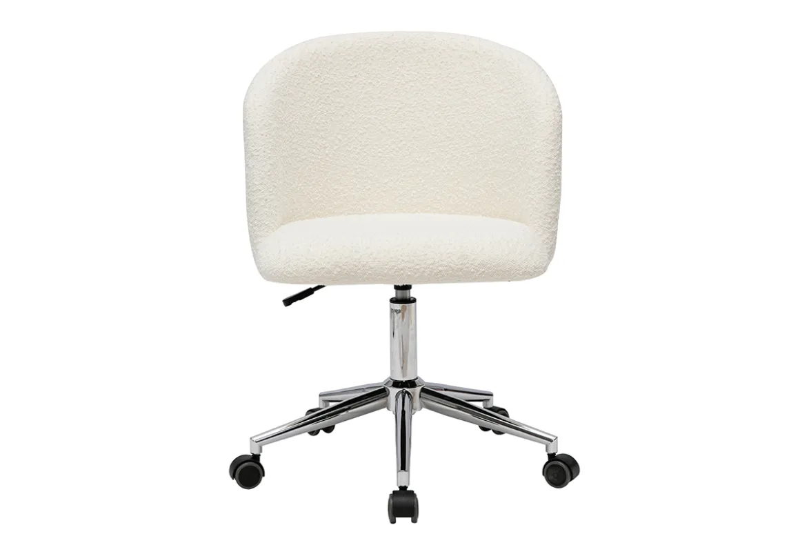 Store Miliboo Sillón de escritorio de tejido efecto borreguillo VANITY