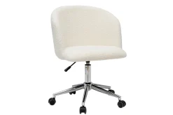 Store Miliboo Sillón de escritorio de tejido efecto borreguillo VANITY