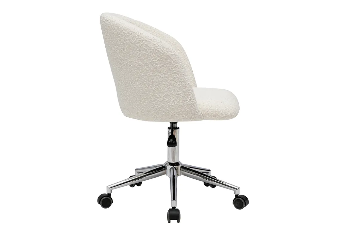 Store Miliboo Sillón de escritorio de tejido efecto borreguillo VANITY