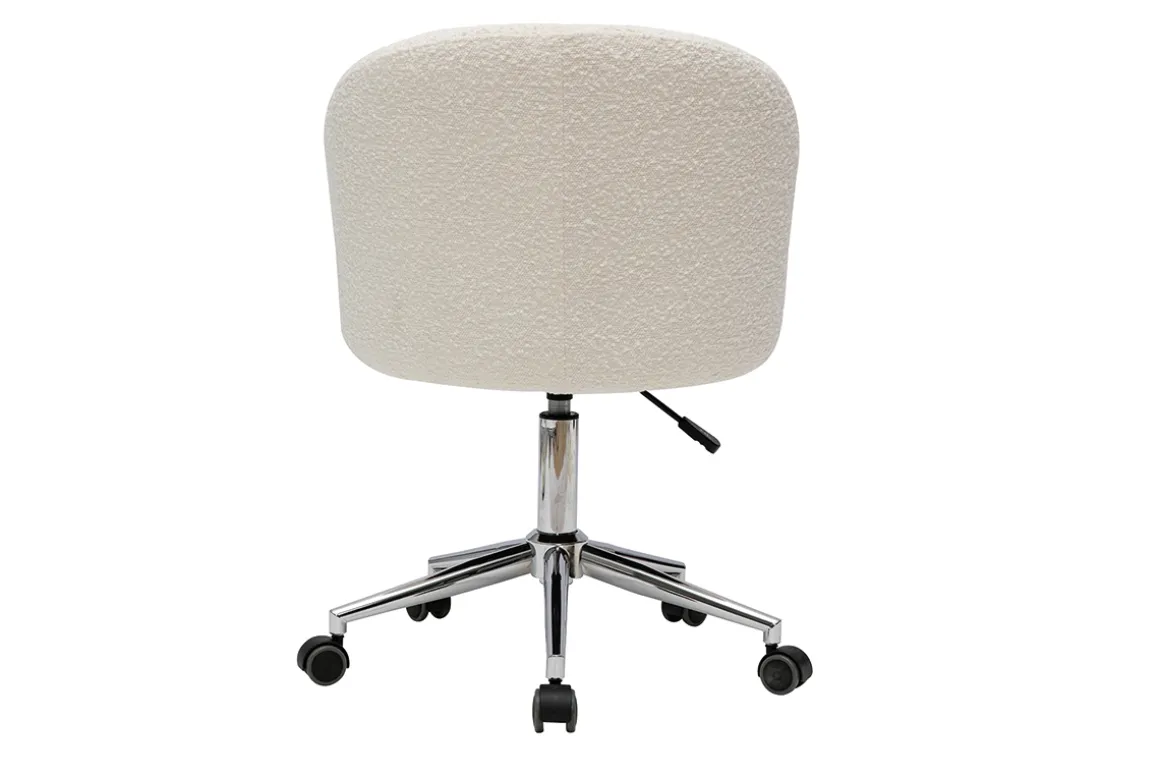 Store Miliboo Sillón de escritorio de tejido efecto borreguillo VANITY