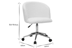 Store Miliboo Sillón de escritorio de tejido efecto borreguillo VANITY