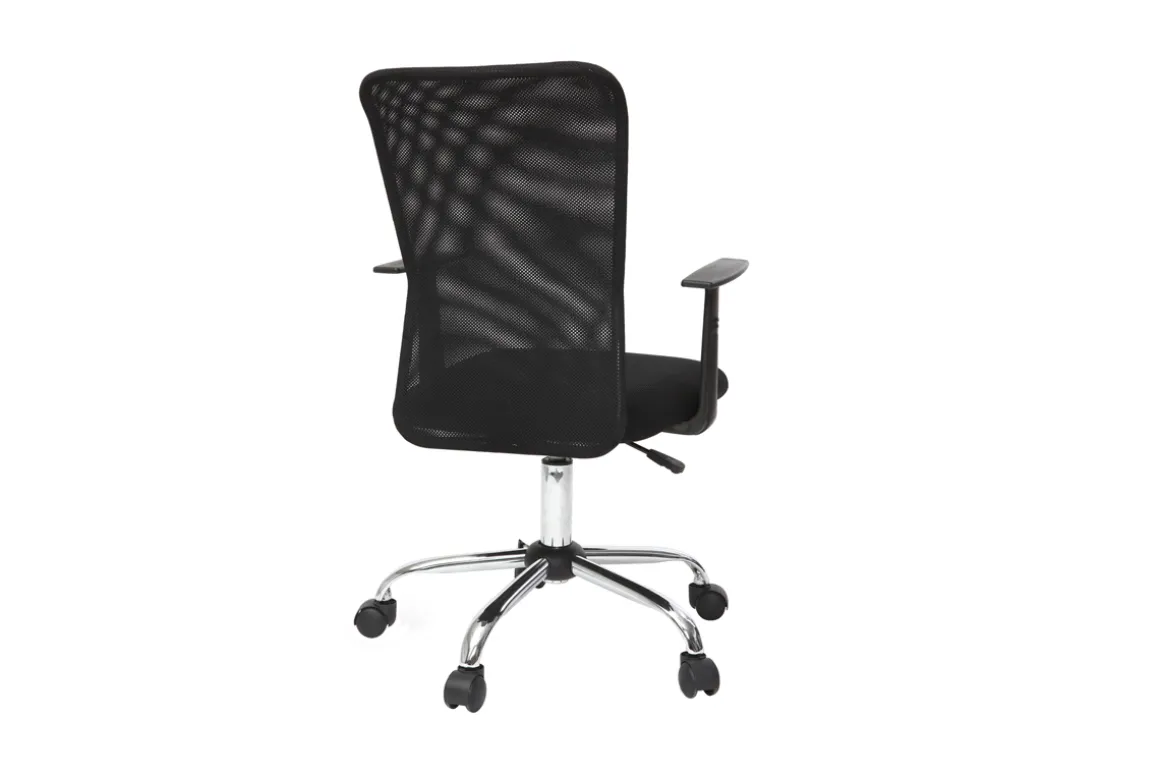 Hot Miliboo Sillón de escritorio diseño malla negra PLUZ
