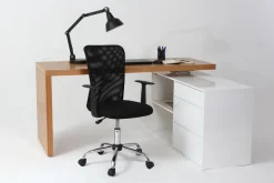Hot Miliboo Sillón de escritorio diseño malla negra PLUZ