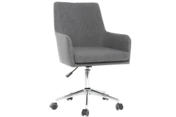 Online Miliboo Sillón de escritorio diseño tejido gris antracita SHANA