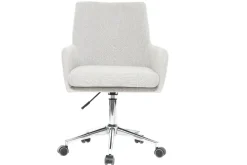 Best Sale Miliboo Sillón de escritorio diseño tejido gris SHANA