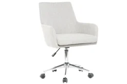 Best Sale Miliboo Sillón de escritorio diseño tejido gris SHANA