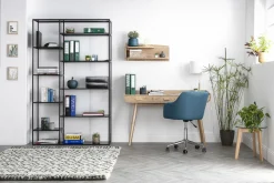 Online Miliboo Sillón de escritorio diseño PU blanco BALTIK