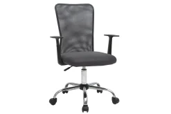Shop Miliboo Sillón de escritorio diseño malla gris PLUZ