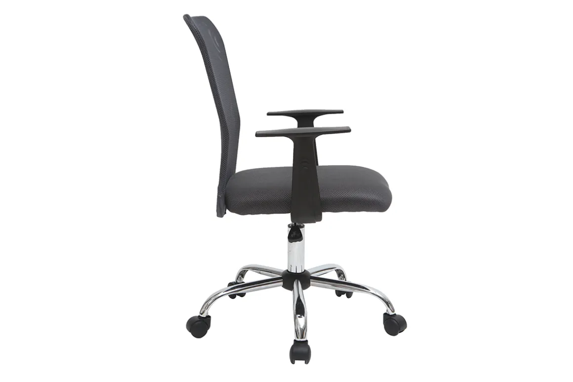 Shop Miliboo Sillón de escritorio diseño malla gris PLUZ