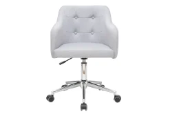 Discount Miliboo Sillón de escritorio diseño tejido gris claro BALTIK (Este producto ya no se comercializa)