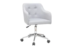 Discount Miliboo Sillón de escritorio diseño tejido gris claro BALTIK (Este producto ya no se comercializa)