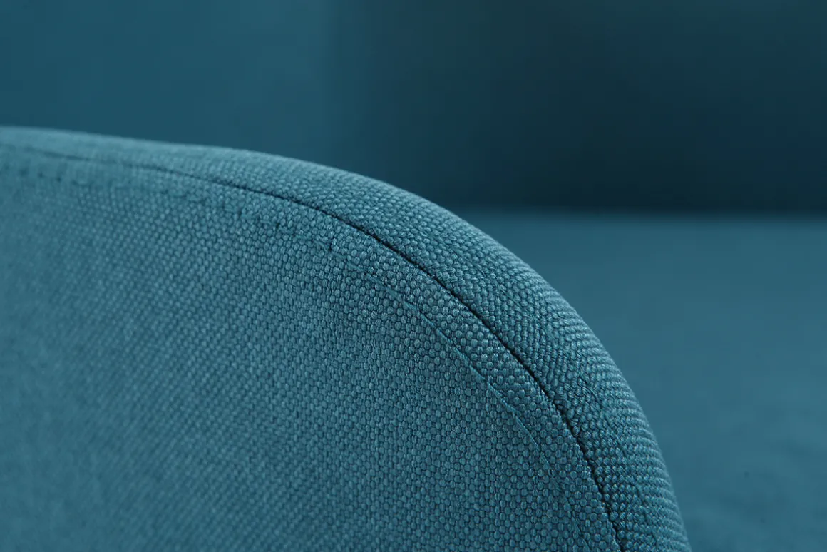 Cheap Miliboo Sillón de escritorio diseño tejido azul petróleo SHANA