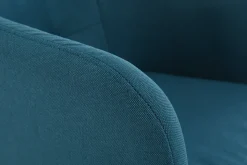 New Miliboo Sillón de escritorio diseño tejido azul petróleo BALTIK