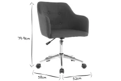 New Miliboo Sillón de escritorio diseño tejido azul petróleo BALTIK