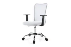 Outlet Miliboo Sillón de escritorio diseño malla blanca PLUZ