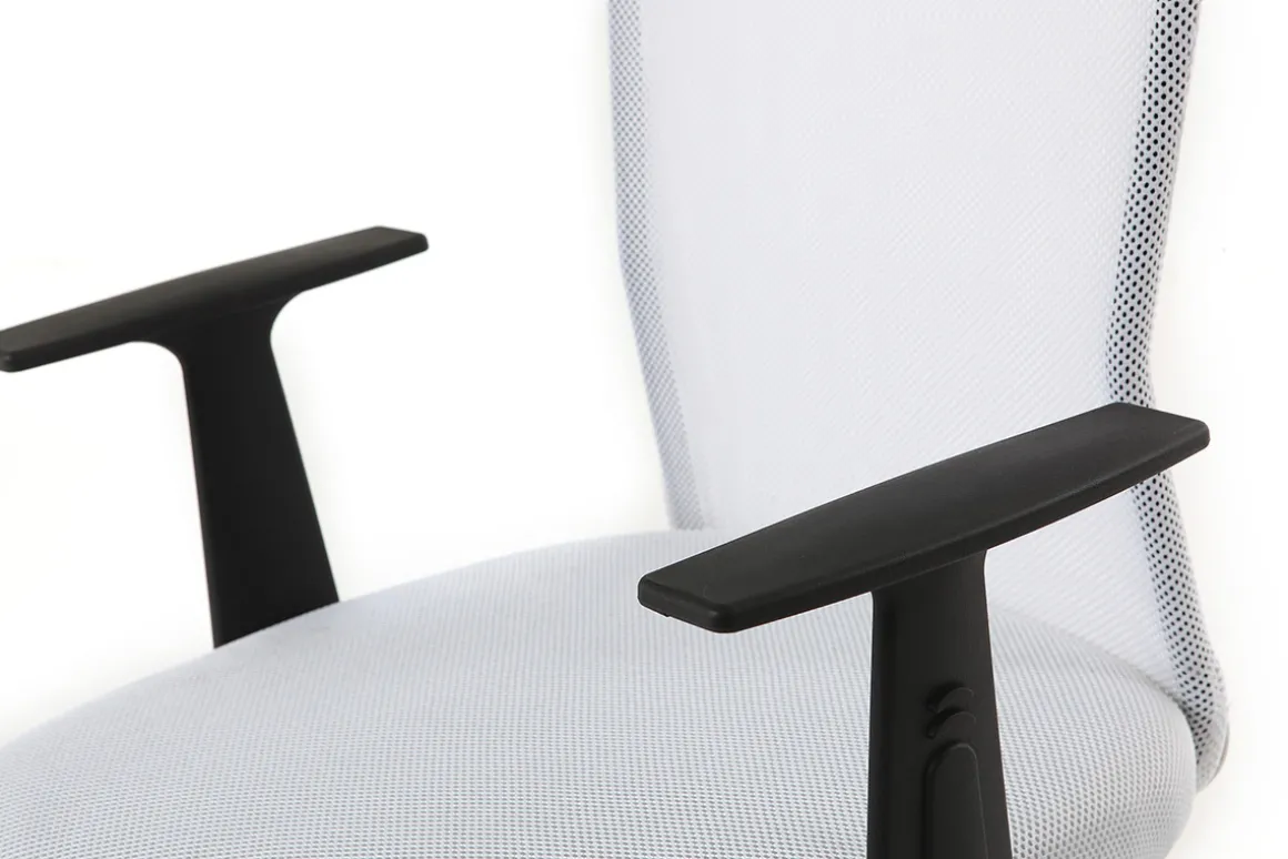 Outlet Miliboo Sillón de escritorio diseño malla blanca PLUZ