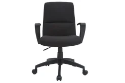Flash Sale Miliboo Sillón de escritorio en tejido negro CHUCK