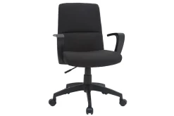 Flash Sale Miliboo Sillón de escritorio en tejido negro CHUCK