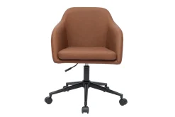 Fashion Miliboo Sillón de escritorio moderno marrón DOUG