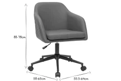 Fashion Miliboo Sillón de escritorio moderno marrón DOUG