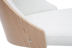 Online Miliboo Sillón de escritorio moderno blanco QUINO