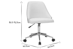 Online Miliboo Sillón de escritorio moderno blanco QUINO