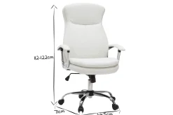 Best Sale Miliboo Sillón de escritorio moderno blanco WALL STREET