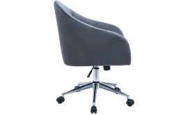 Sale Miliboo Sillón de escritorio terciopelo gris oscuro SHARON