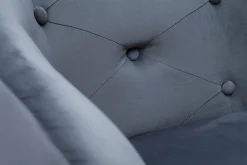 Sale Miliboo Sillón de escritorio terciopelo gris oscuro SHARON