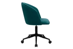 Online Miliboo Sillón de escritorio terciopelo azul petróleo VANITY