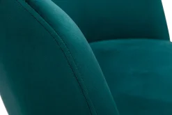 Online Miliboo Sillón de escritorio terciopelo azul petróleo VANITY