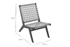 Best Sale Miliboo Sillón de jardín de madera maciza con cinchas beige LUCEA