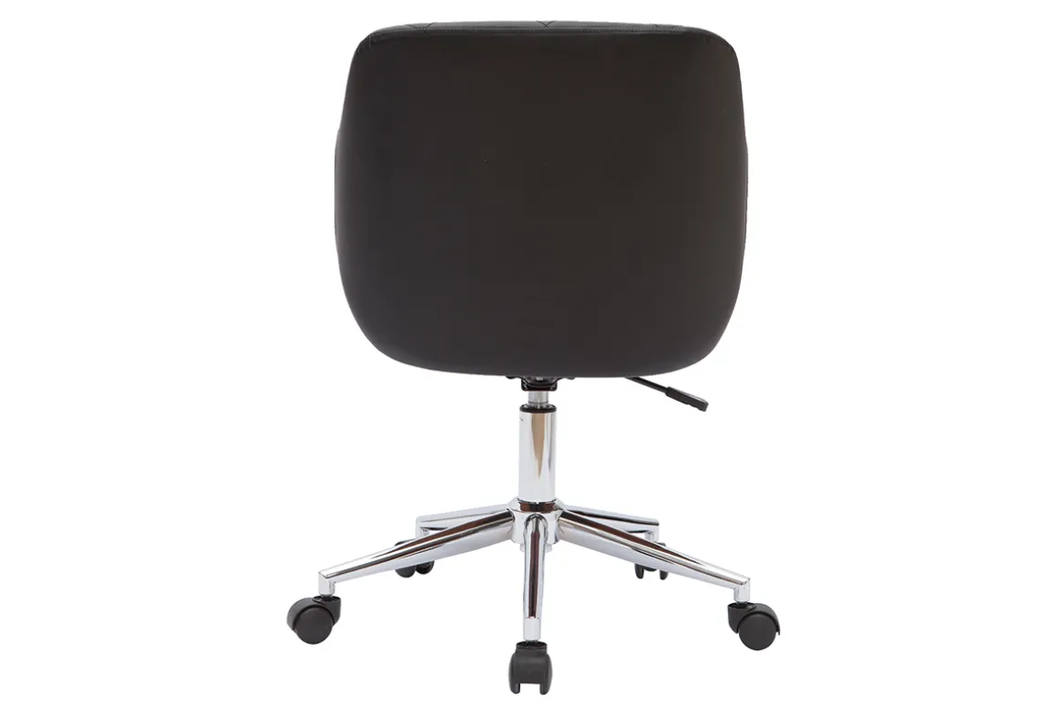 Cheap Miliboo Sillón de oficina moderno negro con madera oscura SANDRO