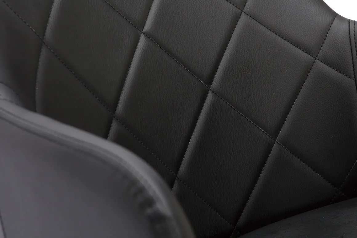 Cheap Miliboo Sillón de oficina moderno negro con madera oscura SANDRO