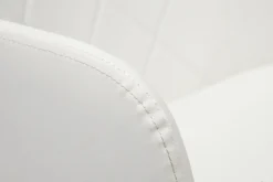Sale Miliboo Sillón de oficina moderno blanco y madera clara SANDRO