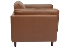 Sale Miliboo Sillón de piel de búfalo vintage marrón BRADLEY