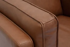 Sale Miliboo Sillón de piel de búfalo vintage marrón BRADLEY