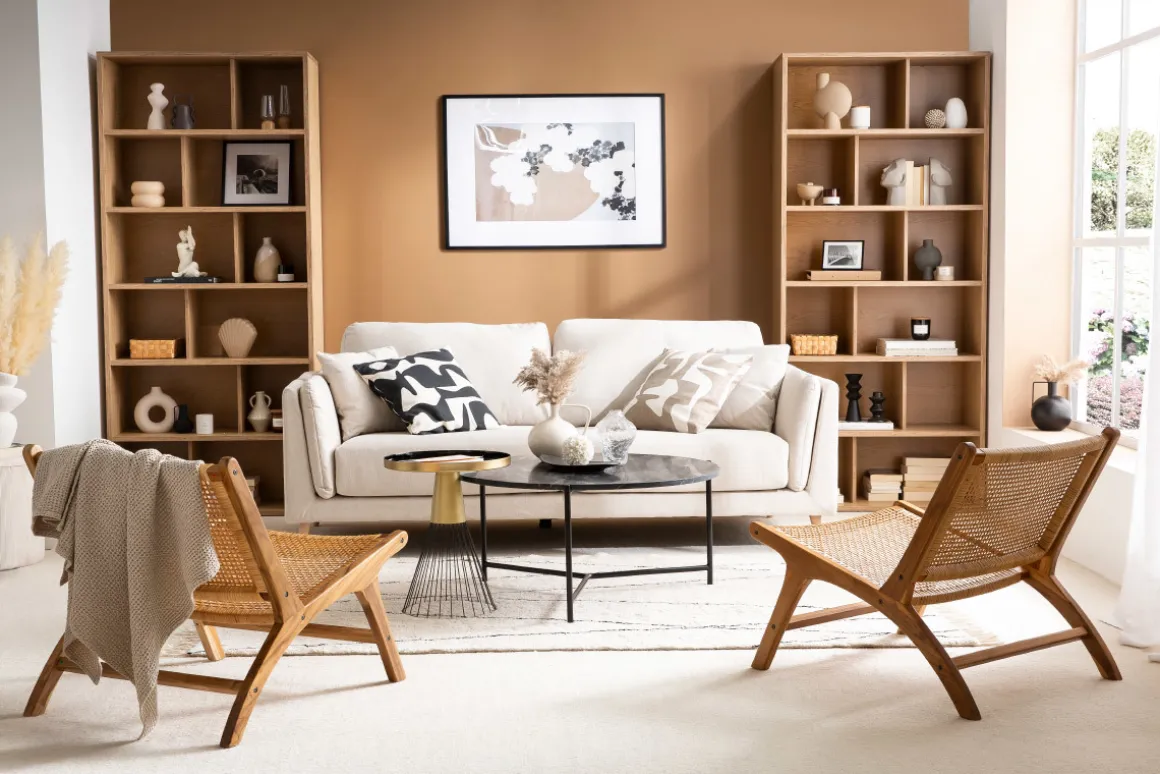 Store Miliboo Sillón de teca y ratán natural HAMMA