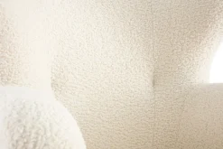 Online Miliboo Sillón de tejido blanco efecto lana rizada KORO