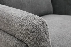 Best Sale Miliboo Sillón de tejido efecto aterciopelado texturizado gris MOSCO