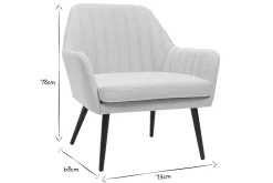 New Miliboo Sillón de tejido efecto aterciopelado texturizado beige y metal GASTON