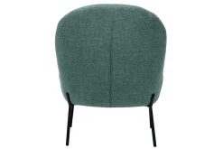 Cheap Miliboo Sillón de tela verde grisáceo y metal negro BELEY