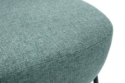 Cheap Miliboo Sillón de tela verde grisáceo y metal negro BELEY