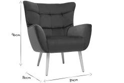 Outlet Miliboo Sillón de terciopelo rojo y madera maciza de caucho AVERY