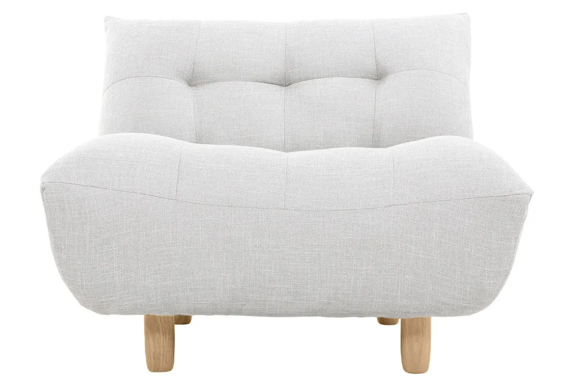 Cheap Miliboo Sillón diseño escandinavo gris y roble YUMI