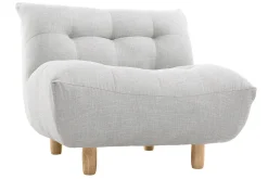 Cheap Miliboo Sillón diseño escandinavo gris y roble YUMI