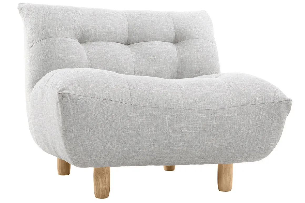 Cheap Miliboo Sillón diseño escandinavo gris y roble YUMI