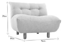 Cheap Miliboo Sillón diseño escandinavo gris y roble YUMI
